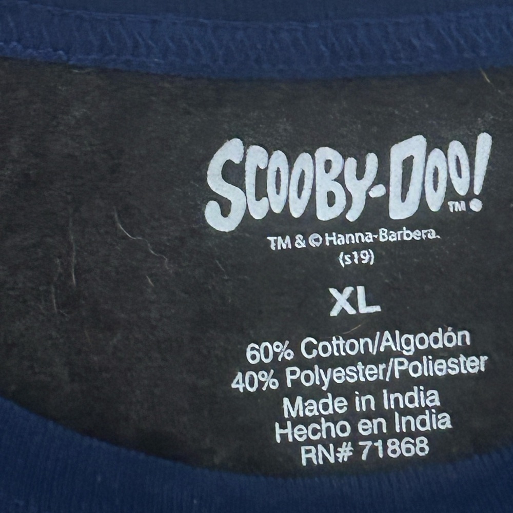 Scooby~Doo! TM & Hanna-Barbera Men’s Size XL Graphic T 60% cotton/40% polyester - Picture 3 of 5